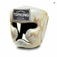 Боксерский шлем Top King Gold / White "Snake Edition" Head Guard XL