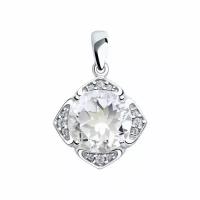 Подвеска Diamant online, серебро, 925 проба, фианит, горный хрусталь