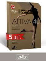 Колготки OMSA ATTIVA, 40 den, 5 шт., размер S, коричневый