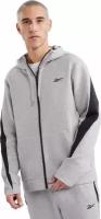 Толстовка Reebok Reebok Dreamblend Full Zip Hoodie, размер L, серый