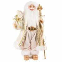 Дед Мороз Maxitoys в Длинной Золотой Шубке с Подарками и Посохом, 60 см (MT-21838-60)