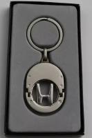 Бирка для ключей Komoloff, глянцевая фактура, Honda, серебряный
