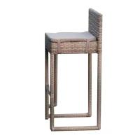 Плетеный барный стул Afina Y390G-W78 искусственный ротанг, серый