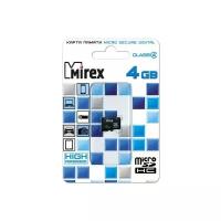 Mirex Карта памяти Micro SDHC 4GB Class 4 Mirex 13612-MCROSD04