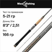 Спиннинг для рыбалки Maximus Dreamer-X 832ML 5-21гр, 251 см, для ловли окуня, щуки, судака, жереха / удилище спиннинговое