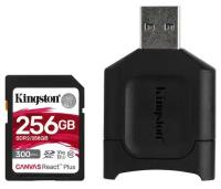 Карта памяти Kingston React Plus SDXC 256GB UHS-II U3 V90 R300/W260MB/s (MLPR2/256GB) + Reader