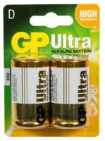 Элемент питания GP Ultra Alkaline LR20 D бл 2, 13AU-BC2