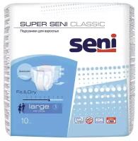 Подгузники для взрослых Seni Super Classic, L, 100-150 см, 10 шт