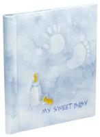 Фотоальбом магнитный для новорожденных ArtSpace "Sweet boy" детский, mini, 10 листов, до 20 фото 19х27 см, размер альбома 23х28 см Первый альбом малыша, для мальчика, подарок на выписку