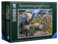 Пазл Ravensburger 18000 деталей: Джунгли. У водопоя