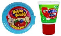 Жвачка Hubba Bubba Ягодный микс (мега лента) 56 гр. + Tubble Gum Cherry (жидкая) 35 гр