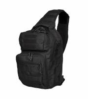 Рюкзак однолямочный тактический для пистолета/сумка кобура нагрудная Gongtex 6.5 литров черный