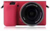 Защитный силиконовый чехол MyPads для фотоаппарата Sony Alpha ILCE-6000/ A6000 ультра-тонкая полимерная из мягкого качественного силикона розовый