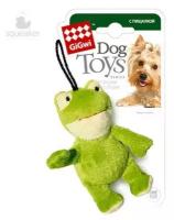 Игрушка для собак GIGWI Dog Toys Лягушка с пищалкой зеленая (9 см)