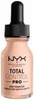 NYX professional makeup Тональное средство Total control pro, 13 мл/60 г, оттенок: 1.3 light porcelain