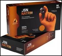 Перчатки JSN 50 NATRIX Jeta Safety нескользящие одноразовые оранжевые нитриловые, р.L, 0,15мм, 240мм/50шт