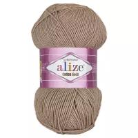 Пряжа Alize Cotton Gold, 55 % хлопок, 45 % акрил, 100 г, 330 м, 5 шт., 152 бежевый меланж 330 м