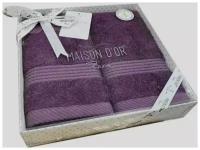 Подарочный набор полотенец-салфеток Maison Dor AMADEUS баклажан