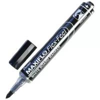 Маркер для досок Pentel Maxiflo Flex-Feel гибкий након, черный, 1.0-5.0мм