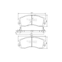 Дисковые тормозные колодки передние NIPPARTS J3607005 для Subaru Impreza, Subaru Legacy, Subaru SVX (4 шт.)