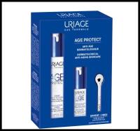 URIAGE, Age Protect Антивозрастной набор (дневной крем 40 мл+крем для кожи контура глаз 15 мл+массажер для контура глаз)