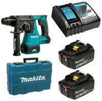 Аккумуляторный перфоратор Makita LXT DHR242RTE (18V, 2 x 5.0Ah, Li-Ion)