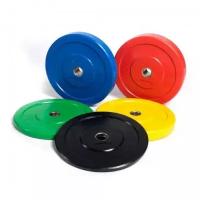 Бамперный диск для кроссфита Fitnessport RCP21-15 желтый, 15 кг