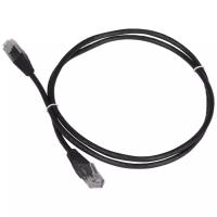 Патч-корд TWT TWT-45-45 RJ-45 (m) - RJ-45 (m) CAT5e U/UTP, 1 м, 1 шт., черный