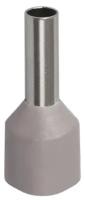 Наконечник-гильза Е4009 4мм2 с изолированным фланцем (серый) IEK UGN10-004-04-09 100 шт