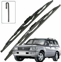 Дворники Toyota Land Cruiser (10) J100 Тойота Ленд Крузер 100 5 дв рест 2002 2003 2004 2005 каркасные для автомобиля 600мм-550мм 2шт