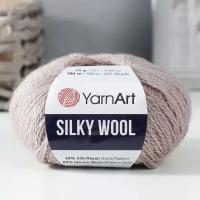 Пряжа YarnArt "Silky Wool" 35% шелк Rayon, 65% мериносовая шерсть 190 м, 1 шт, 25 г 337 какао (9320843)