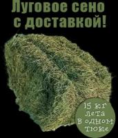 Сено на подстилку животным/в будку собаке/курам/кроликам (12/15 кг/не мелкое) укос 2023