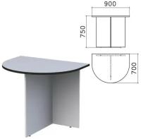 Стол приставной к столу для переговоров (640112) "Монолит", 900х700х750 мм, серый, ПМ19.11