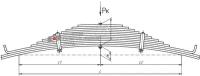 Рессора задняя для прицепа МАЗ 9389 12 листов