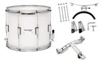 GEWA Marching Parade Drum Birch White Chrome 14x12" маршевый парадный барабан