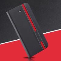 Чехол-книжка MyPads для Acer Liquid Z630 водоотталкивающий с мульти-подставкой черно-красный