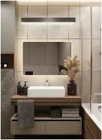 Зеркало для ванной Prisma 50*70 прямоугольное "парящее" с тёплой LED-подсветкой