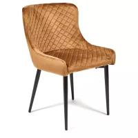 Стул TetChair ELI (mod. 8202) / 1 шт. в упаковке (металл/ткань, 53x61,5x83 см, коричневый (G-062-61)/черный)