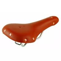 Седло велосипедное Selle MONTE GRAPPA SMC1 ретро, комфорт, 252х170мм, кожа, HANDMADE, пружины, коричневое, 04-001042