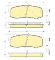 Колодки Тормозные Toyota Lc 80/90/120 90>/Mitsubishi Pajero 3.8/3.2d 06> Задние Girling арт. 6131109