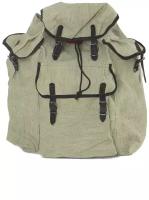 Рюкзак туристический походный джутовый с кожаными элементами 75л