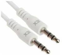 Кабель AUX Jack 3,5mm (EXPLOYD EX-K-473 Кабель AUX Jack 3,5mm (M) - Jack 3,5mm (M) круглый стерео аудио 1M белый Classic)