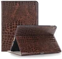 Чехол-футляр MyPads для планшета Samsung Galaxy Tab S4 10.5 SM-T830 /T835 из лаковой рельефной кожи под крокодила шоколадный коричневый