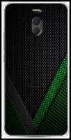 Силиконовый чехол на Meizu M6 Note / Мейзу М6 Ноте "Зеленый карбон"