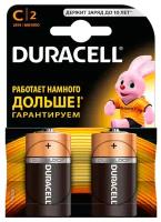 Батарейка алкалиновая Duracell Basic, C, LR14-2BL, 1.5В, блистер, 2 шт