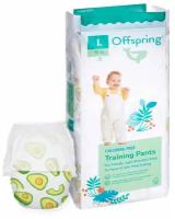 Offspring трусики-подгузники, L 9-14 кг. 36 шт. расцветка Авокадо