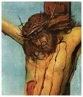 Репродукция на холсте Распятие Христа на кресте. Фрагмент Альтдорфер Альбрехт 30см. x 35см
