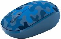 Мышь Microsoft Bluetooth Mouse Blue Camo, оптическая, беспроводная, синий [8kx-00017]