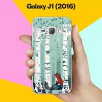 Силиконовый чехол на Samsung Galaxy J1 (2016) Лиса в лесу / для Самсунг Галакси Джей 1 (2016)