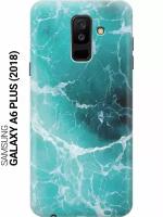 GOSSO Ультратонкий силиконовый чехол-накладка для Samsung Galaxy A6 Plus (2018) с принтом "Лазурный океан"